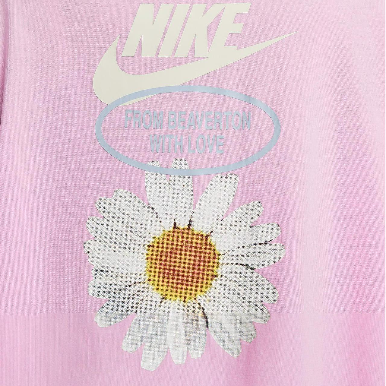 Nike Женская Футболка с Опущенным Плечом Цвет Rise Pink — фото 2