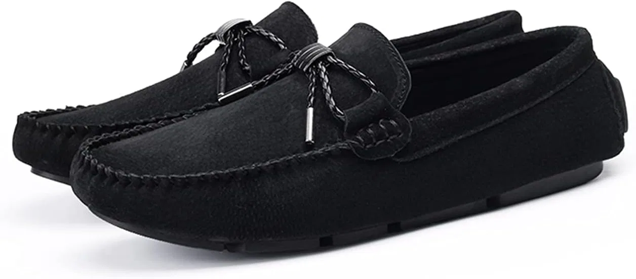 Лоферы мужские на замше, Moccasins, Black LITNERMIA — фото 4