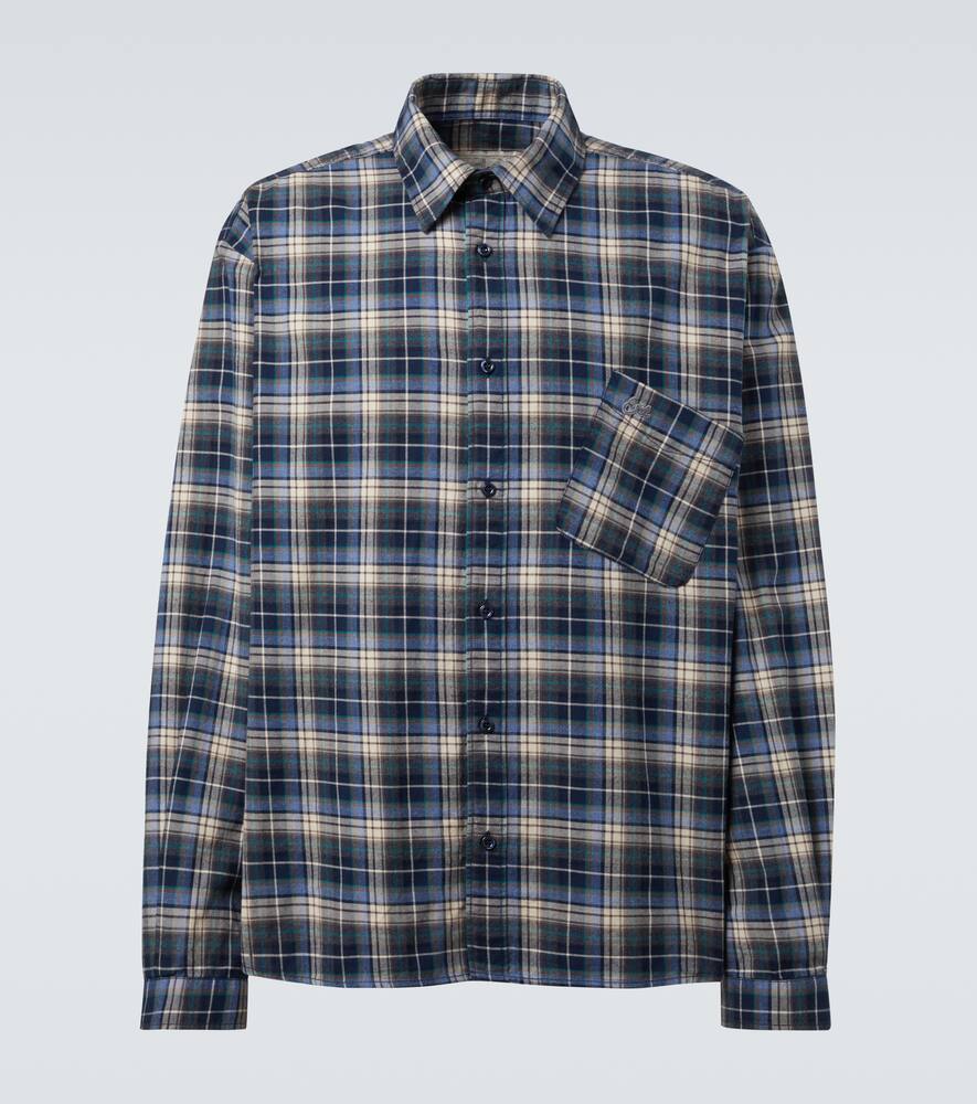 

Клетчатая хлопковая рубашка ERL, Blue