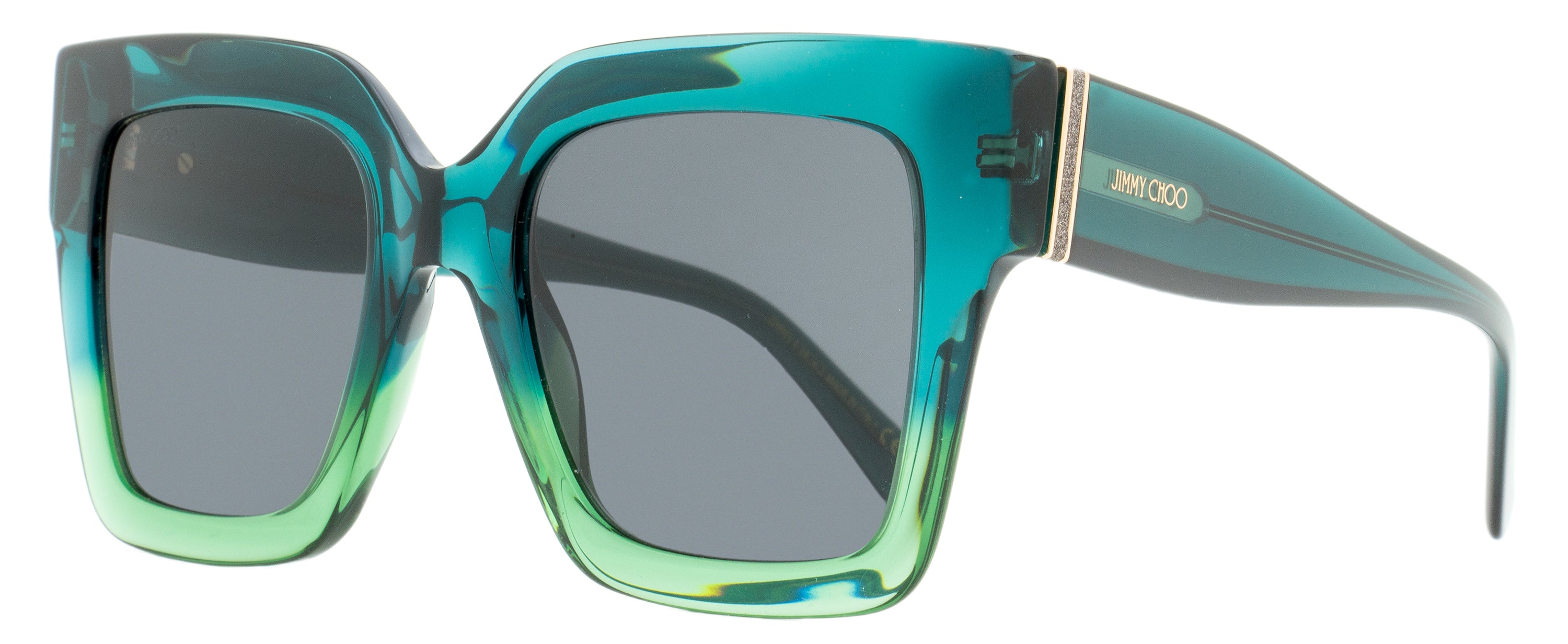

Женские квадратные солнцезащитные очки Jimmy Choo Edna PEFIR Green-Aqua 52 мм