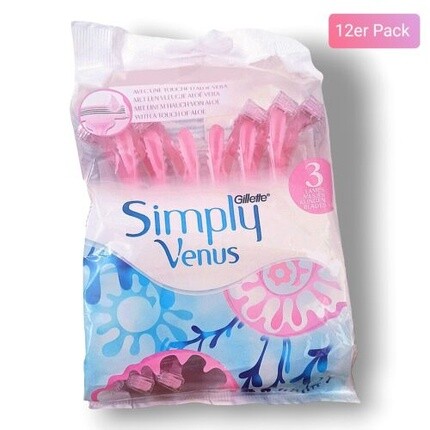 Одноразовые лезвия для бритвы Venus Simply Venus Lady Shaver — упаковка из 12 шт., Gillette — фото 4