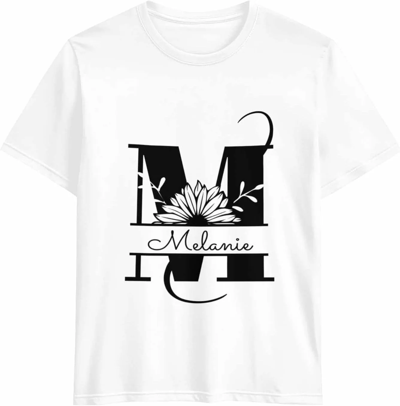 

Футболка с именем или текстом, Unisex, Cotton, Round Neck, Letter M Vaxbryntel