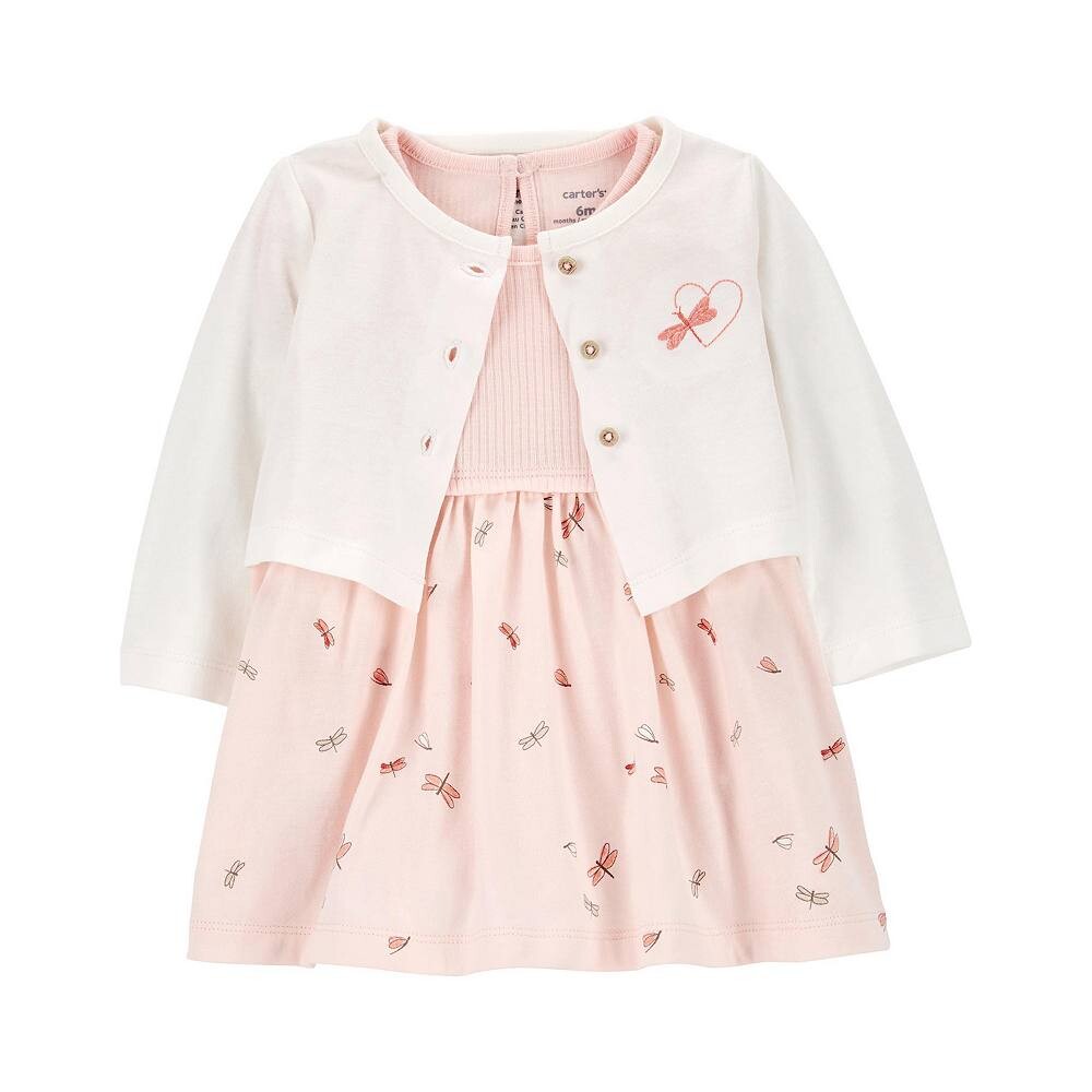 

Боди Carter для девочки, комплект из платья и кардигана Carter's, цвет Pink Floral