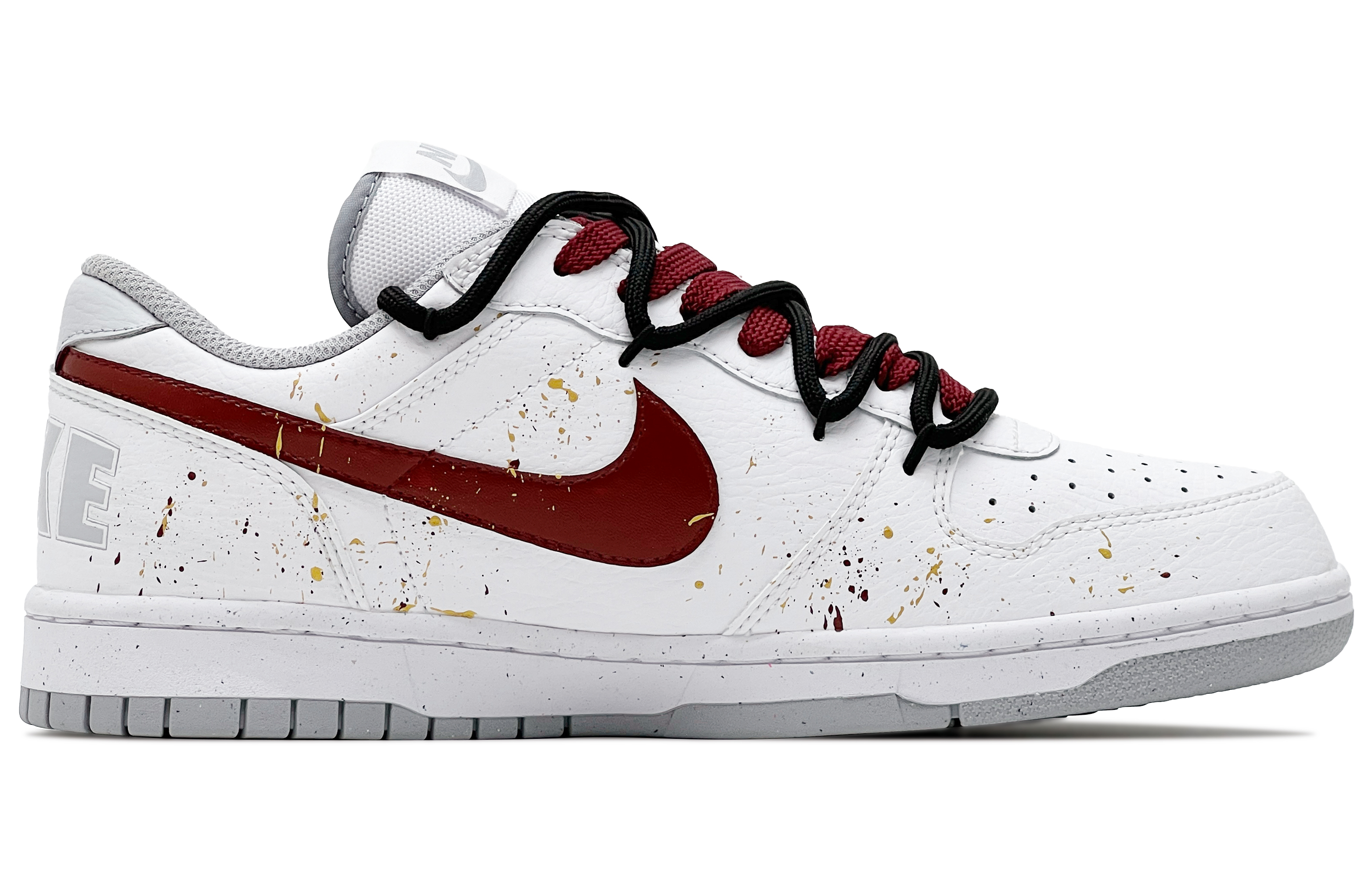 Nike Кроссовки для скейтбординга мужские Big Leather, устойчивые к истиранию, дышащие, низкие, бело-красные — фото 3