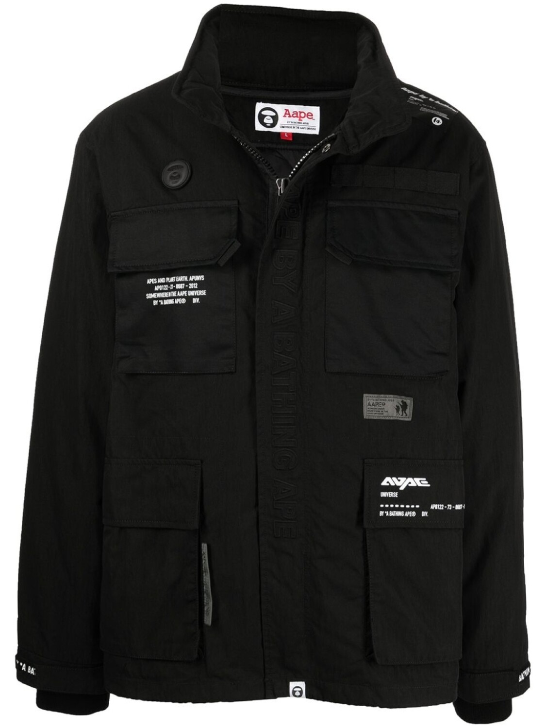 

Куртка с логотипом AAPE BY *A BATHING APE, черный