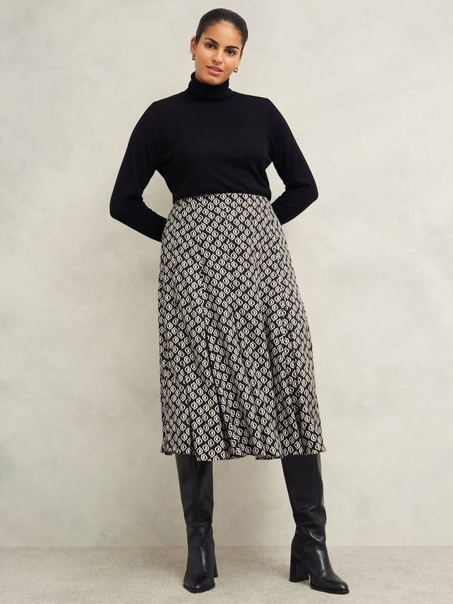 

Роксанн юбка с геометрическим принтом Hobbs, Black/Cream