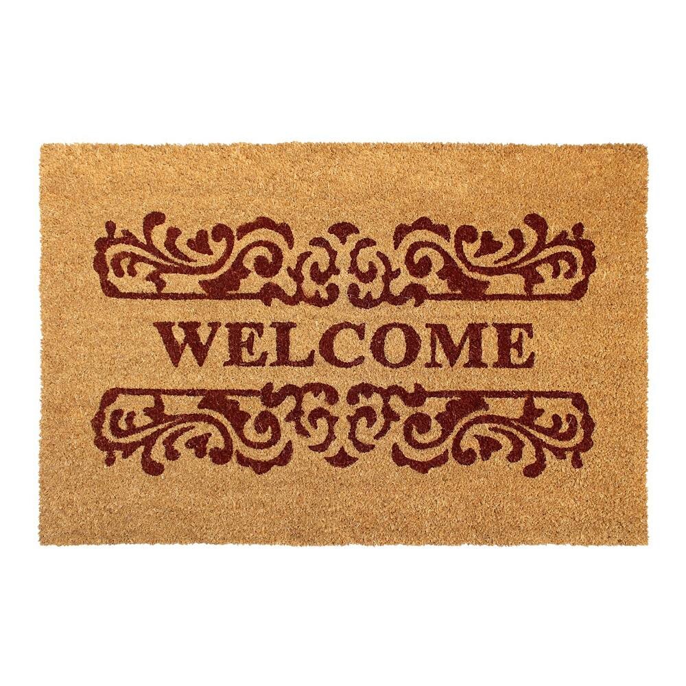 

КоверSmith Natural Machine Тафтинговый коврик Welcome из кокосового волокна RugSmith, коричневый