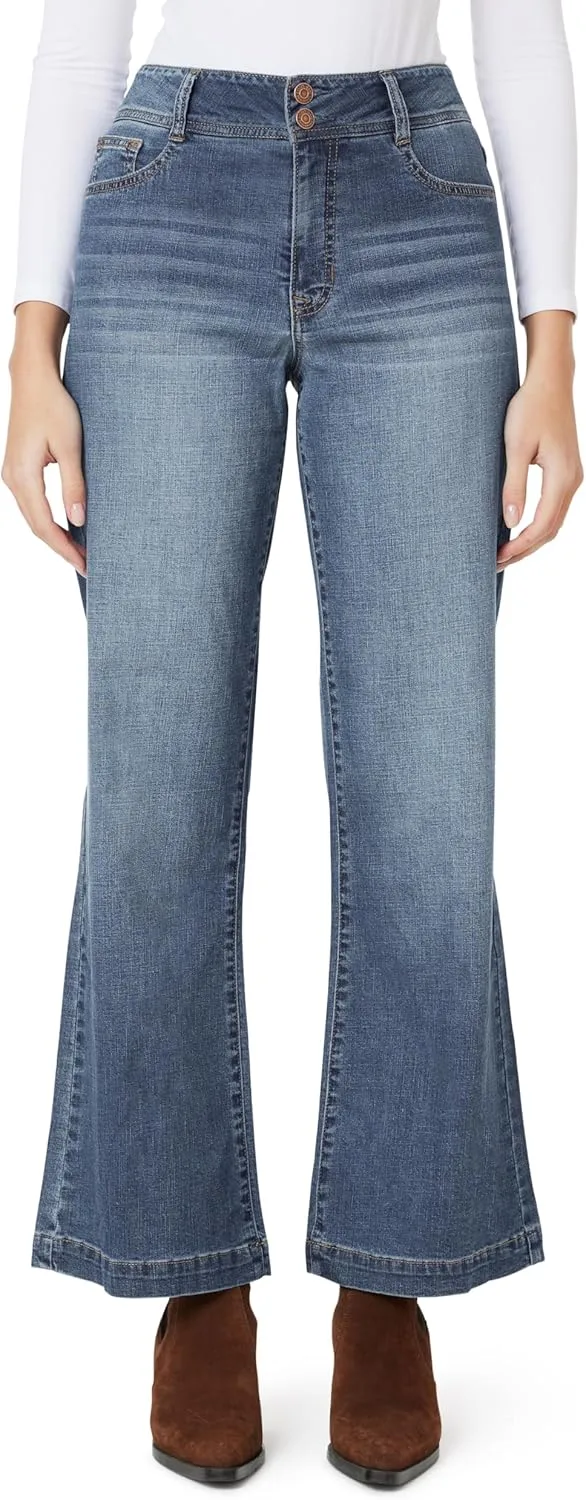 

Angels Forever Young Women's Everbreeze Curvy High-Rise Relaxed Flare