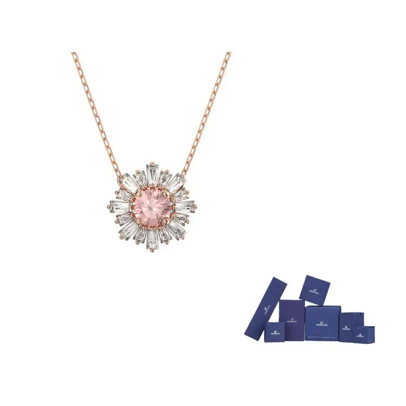 

Swarovski Кулон с фианитом Idyllia, позолоченный розовым золотом, для женщин, цвет rose gold