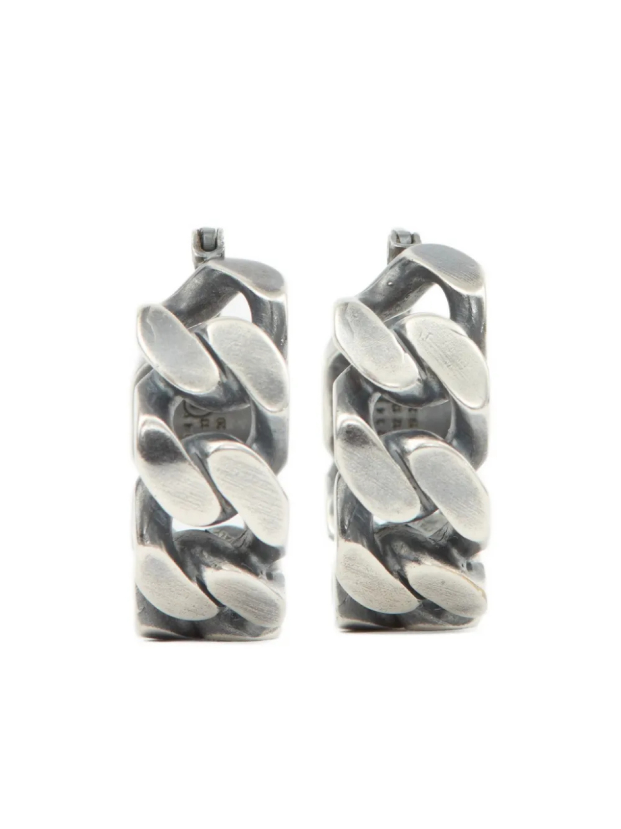 

Серьги-кольца из цепочек MM6 Maison Margiela, серебряный