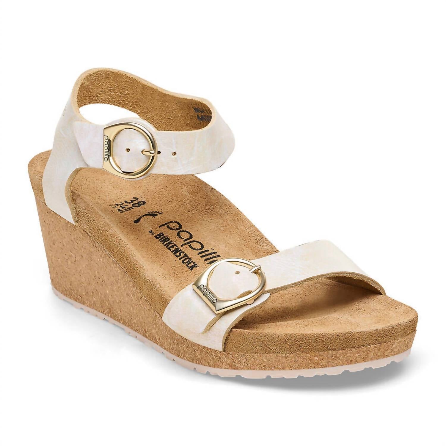 Женские сандалии Soley из нубука цвета серебристый металлик Birkenstock, цвет metallic silver