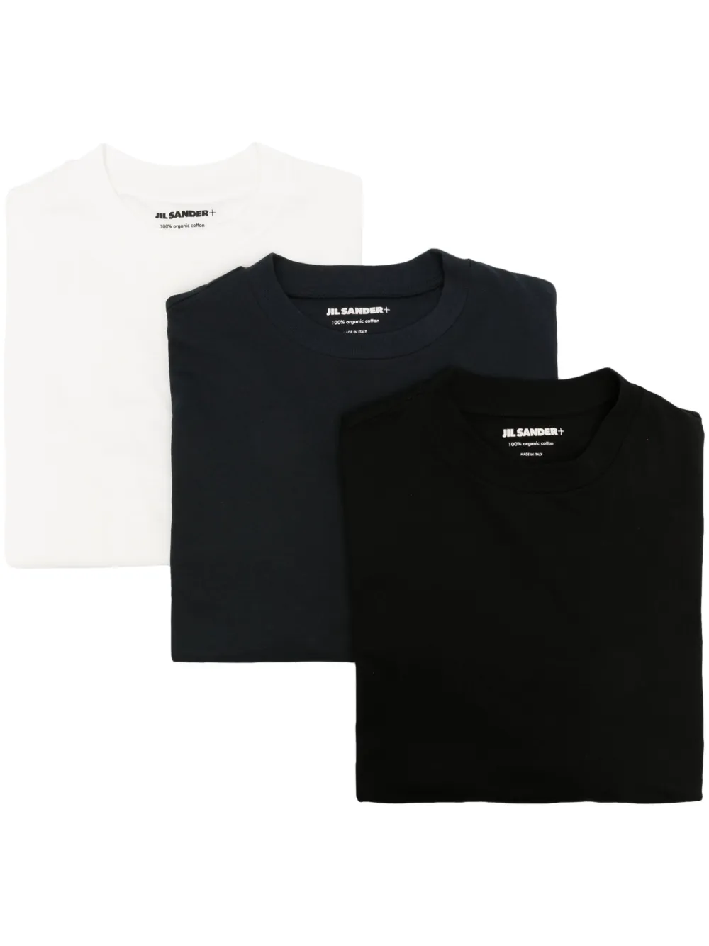

Комплект из трех футболок из органического хлопка JIL SANDER, белый