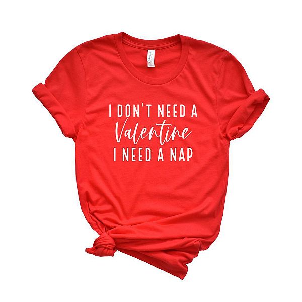 

Футболка с принтом I don't need a valentine Simply Sage Market, Red, Зеленый, Футболка с принтом I don't need a valentine Simply Sage Market, Red