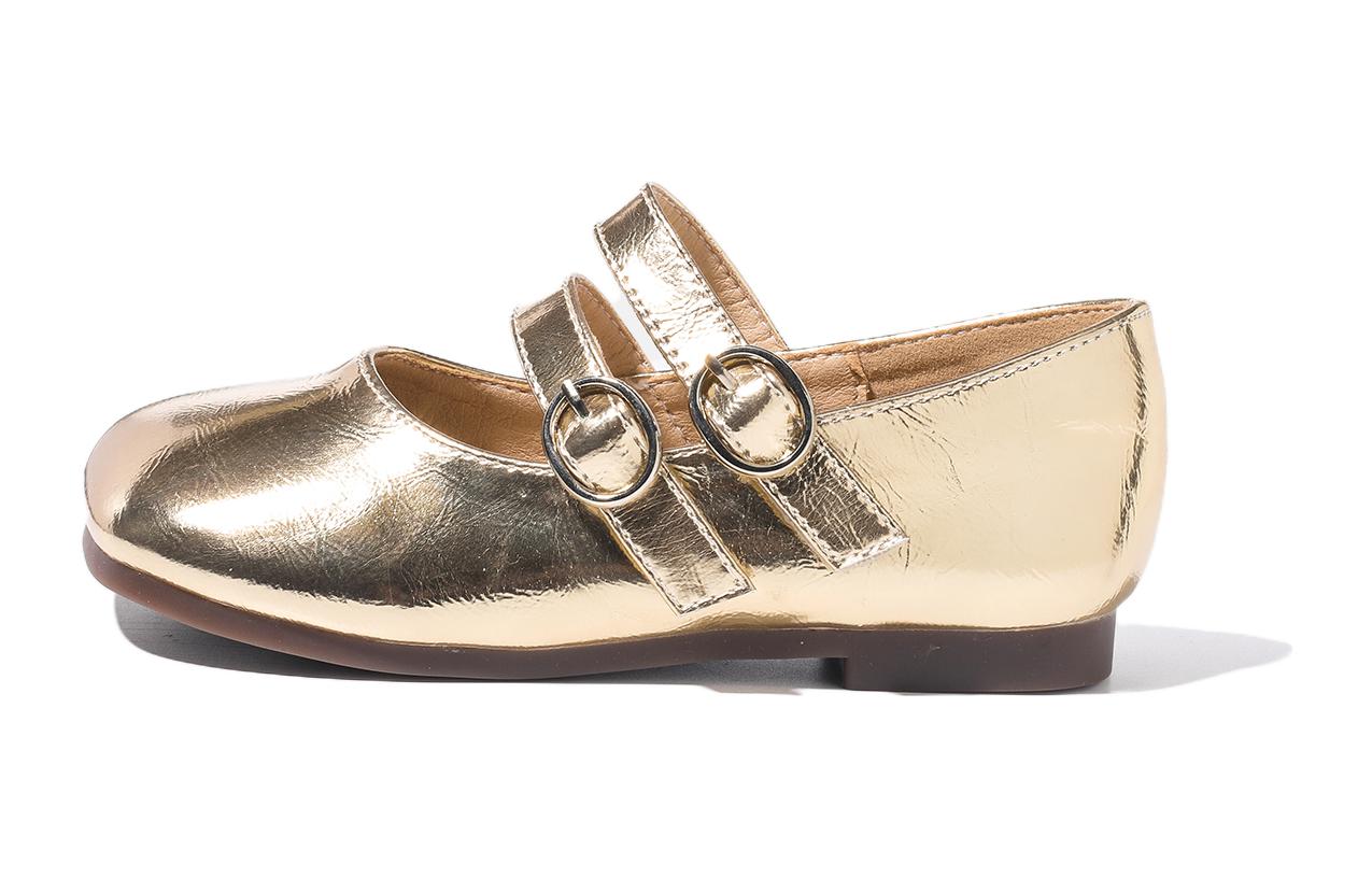 

Легкие низкие детские кожаные туфли ABC DOUKIDS для детей ABCdoukids, золотой