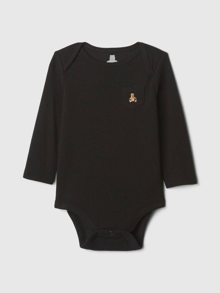 

Хлопковое боди для малышей Gap, черный