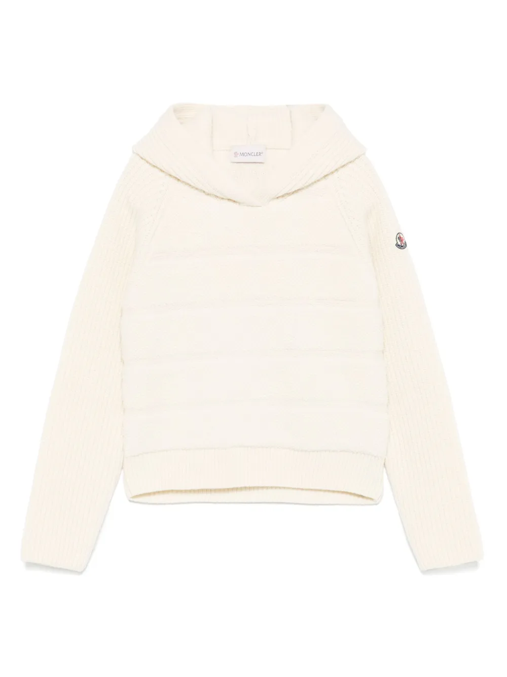 

Свитер с нашивкой-логотипом Moncler Enfant, белый