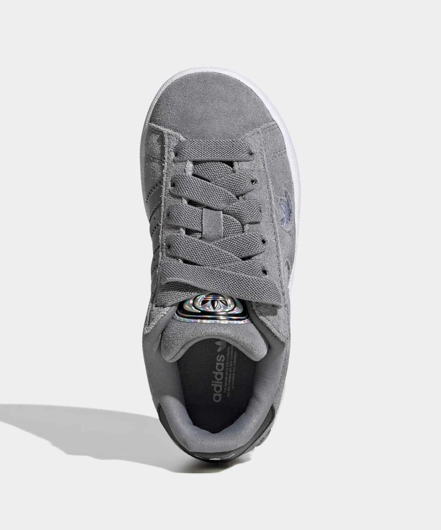 Детские кроссовки Campus 00s LED из натуральной кожи adidas бежевые — фото 2