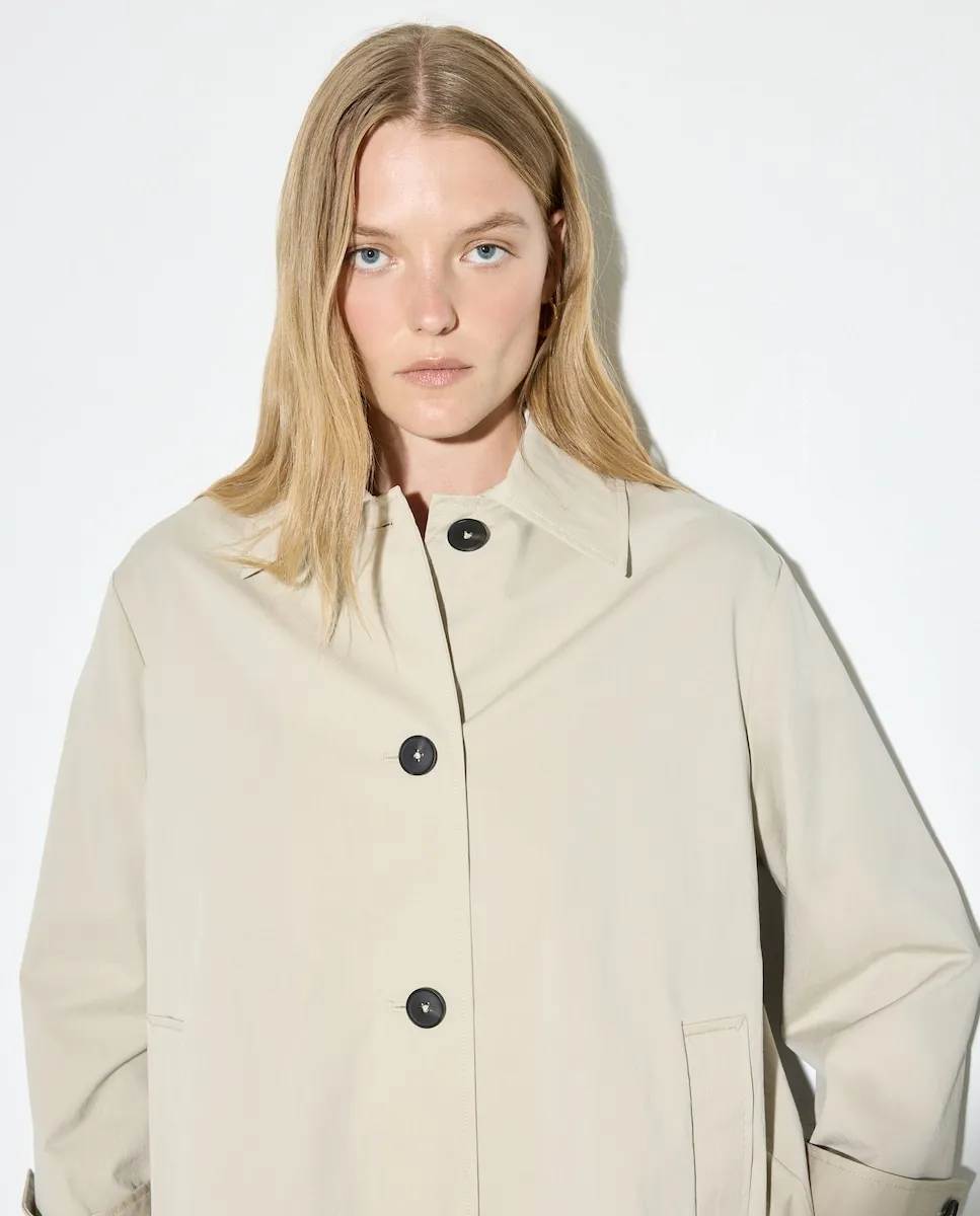 

Длинный однотонный дождевик для женщин Woman El Corte Inglés, светло-серый