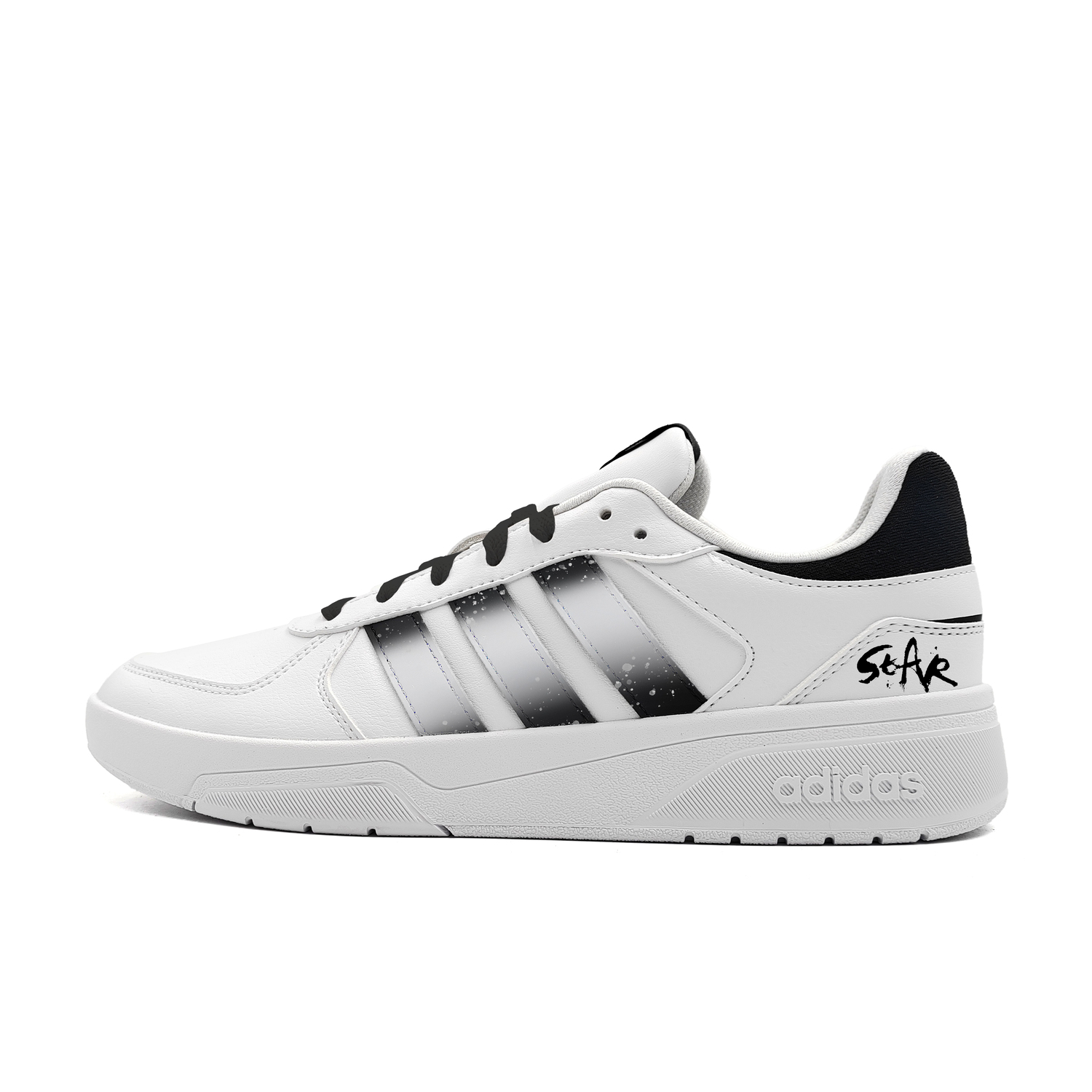 

Courtbeat Snowy Nights искусственная кожа амортизация устойчивость к истиранию противоскользящий низкий верх Adidas Neo, белый