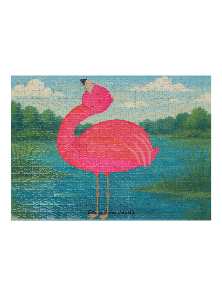 

Mr. & Mrs. Panda Дизайн головоломки «Гордость фламинго» без надписей белым цветом