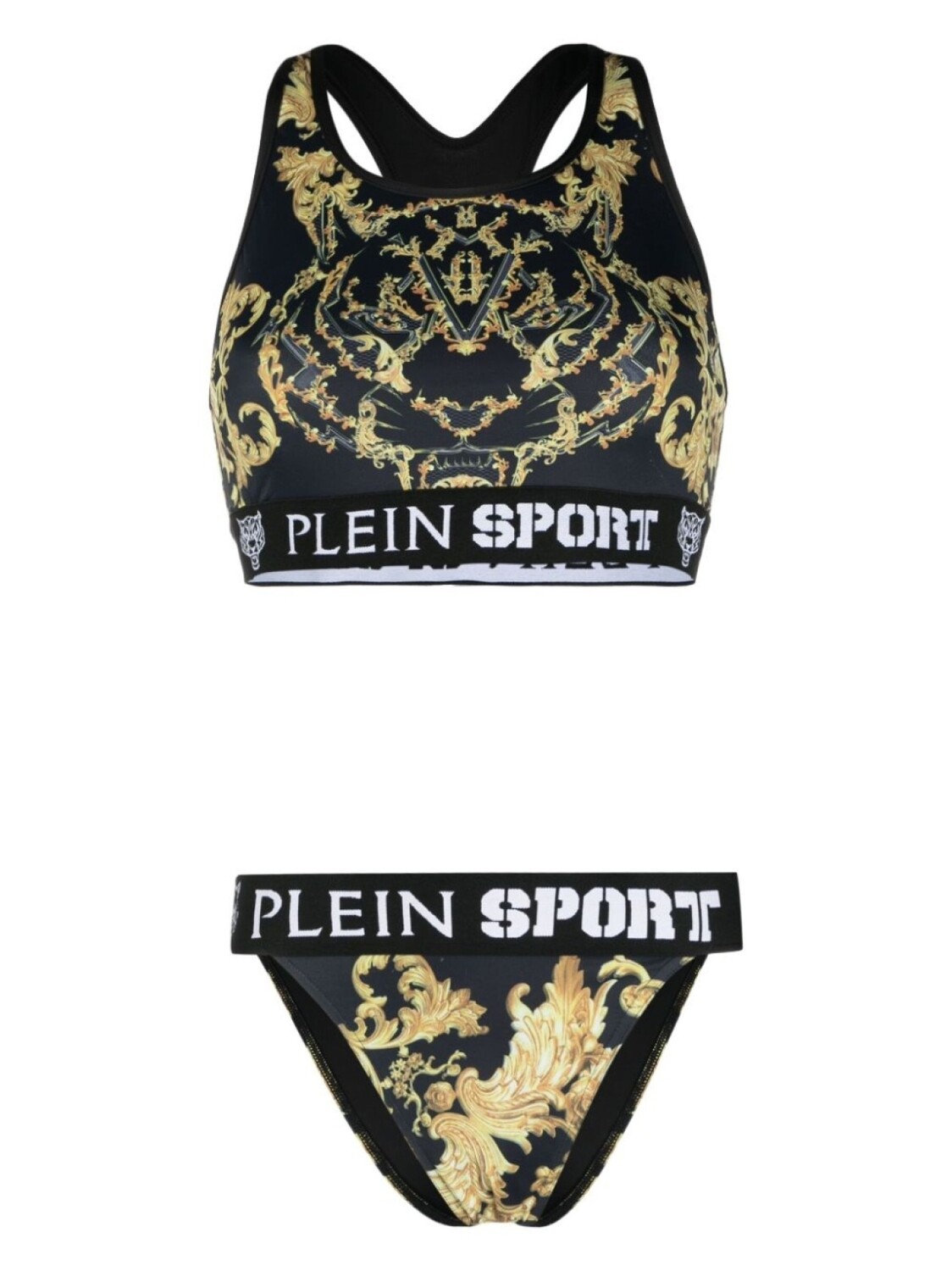 

Plein Sport бикини с принтом Baroque, черный