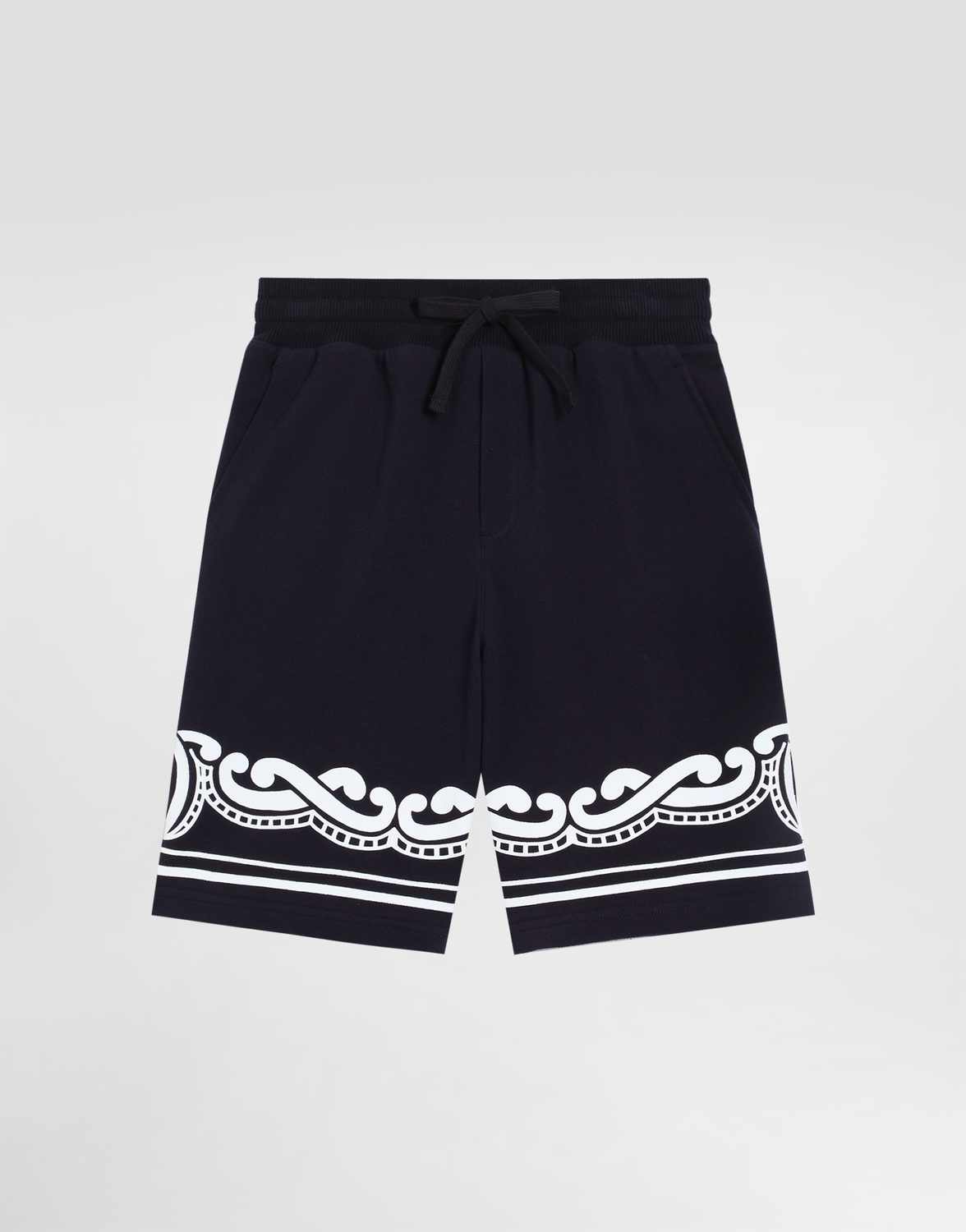 

Шорты из пике с принтом бандана Dolce&Gabbana, синий