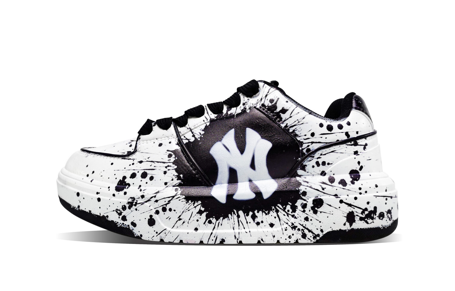 

Кроссовки MLB Chunky Liner Skateboarding Shoes Unisex Low-top White/Black, белый/черный