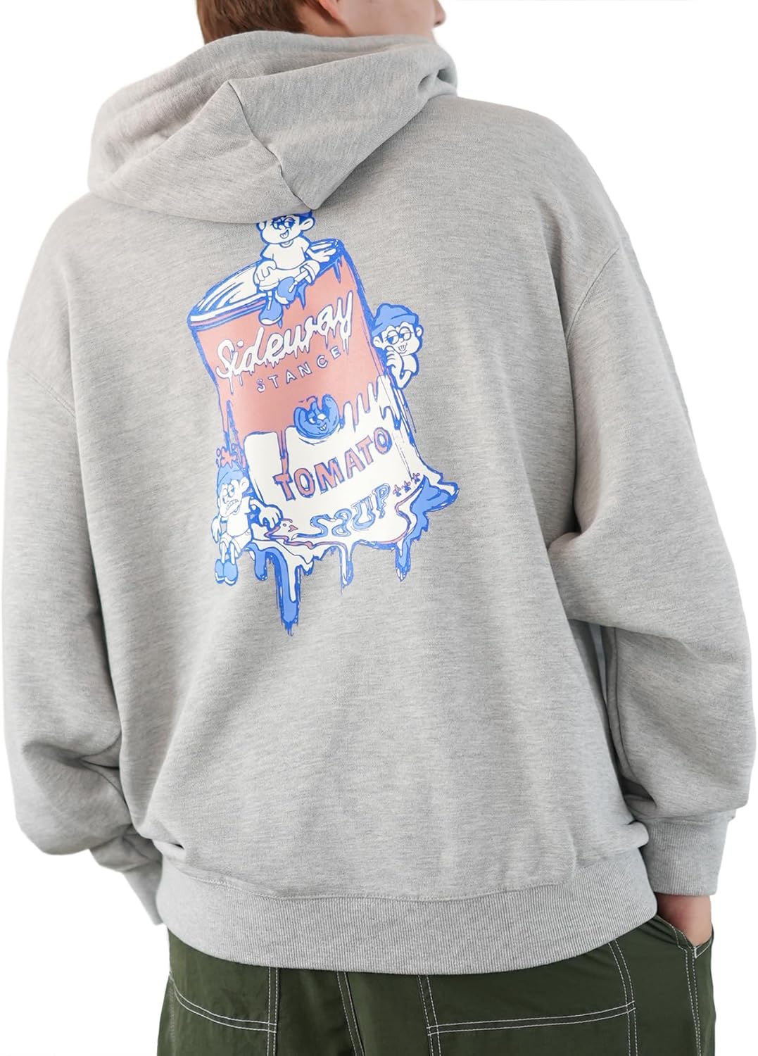 

Худи Inprobes 70223 для мужчин (в боковой позе) из флиса с принтом «Суповая банка» Improves, светло-серый