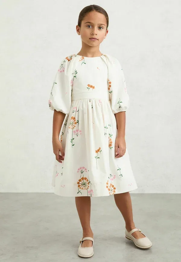 Платье-миди Mae floral print tie back midi dress day dress Reiss, мультипринт