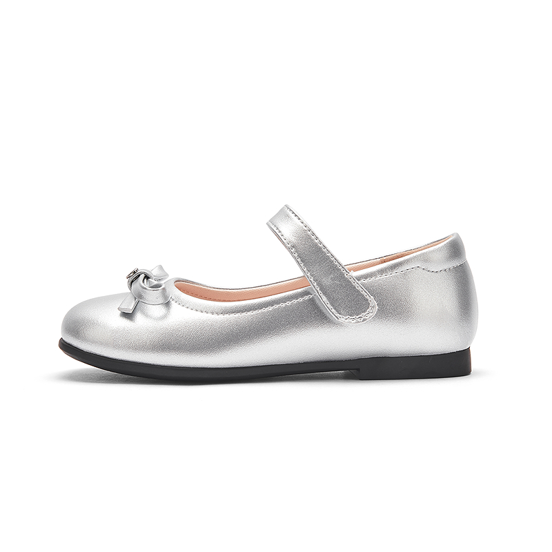 

Износостойкие низкие кожаные детские туфли Kids' BALABALA, серый серебристый