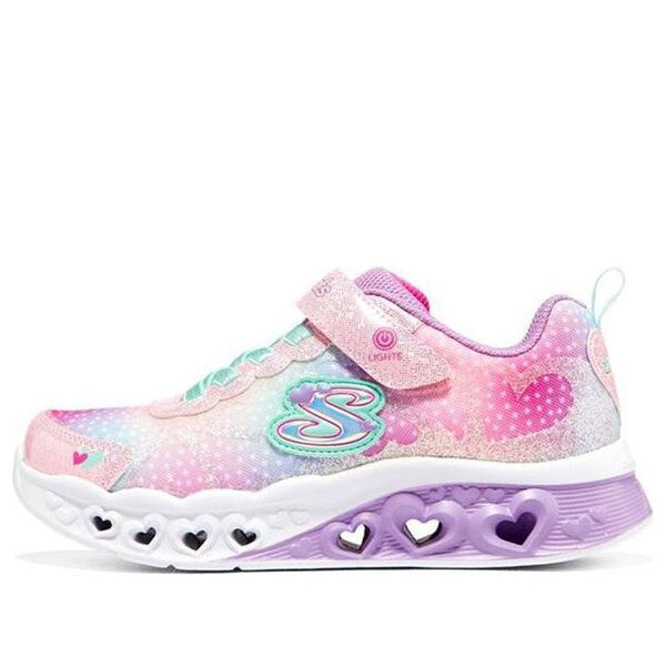 

Кроссовки flutter heart lights 'pink multi' Skechers, розовый