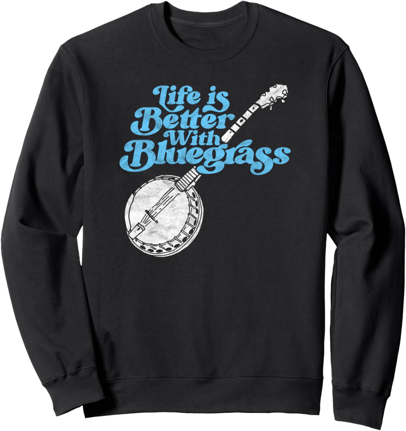

Жизнь лучше с блюграссом! Ретро-толстовка в стиле 80-х с банджо Bluegrassgarage - Bluegrass Music Vintage Fan Tees, черный