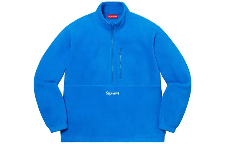 Полартек полу-зип худи FW21 Supreme, экрю — фото 4