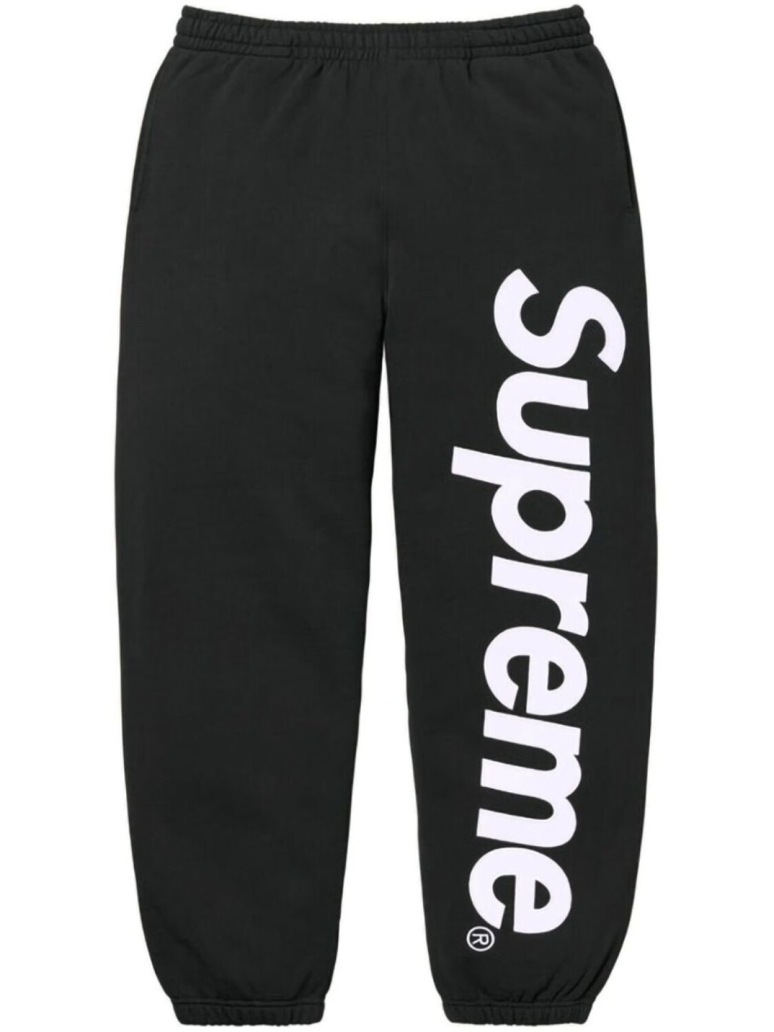 

Supreme спортивные брюки из хлопка с атласной аппликацией, черный