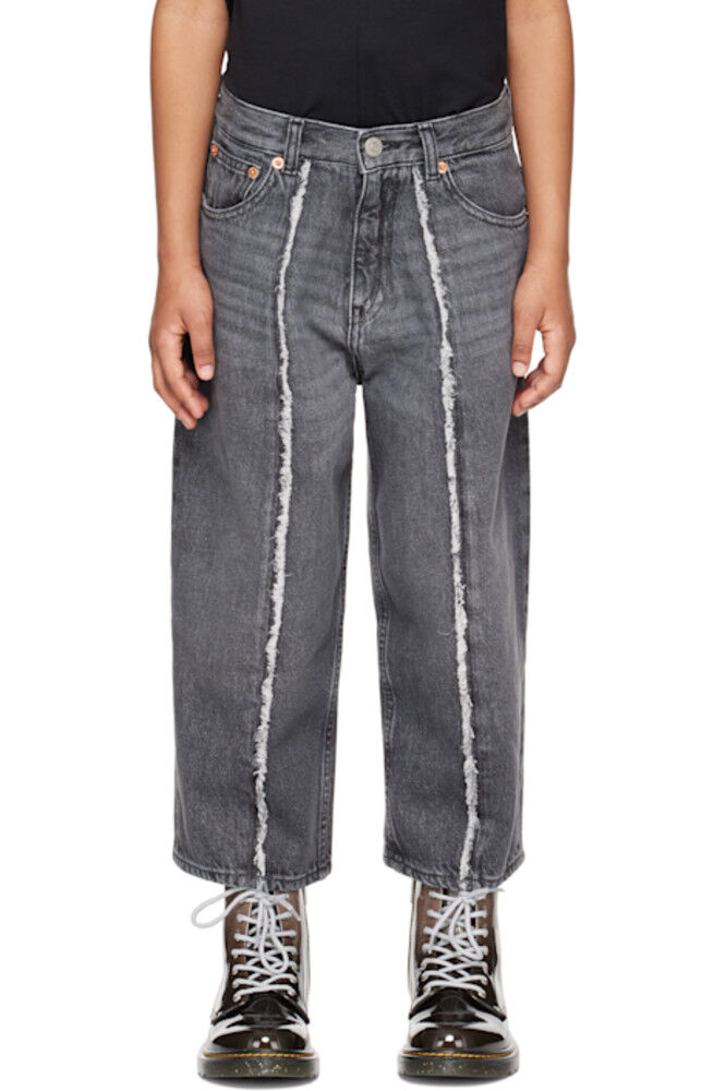 

Детские серые джинсы с 5 карманами MM6 Maison Margiela