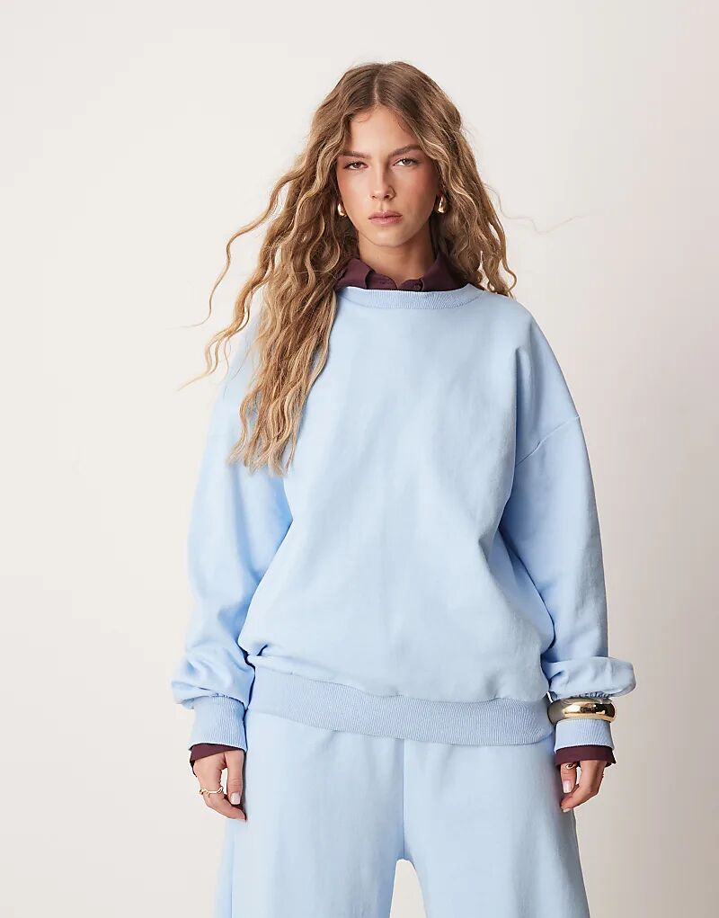 

Свитер с рукавами-баллонами небесно-голубого цвета ASOS DESIGN