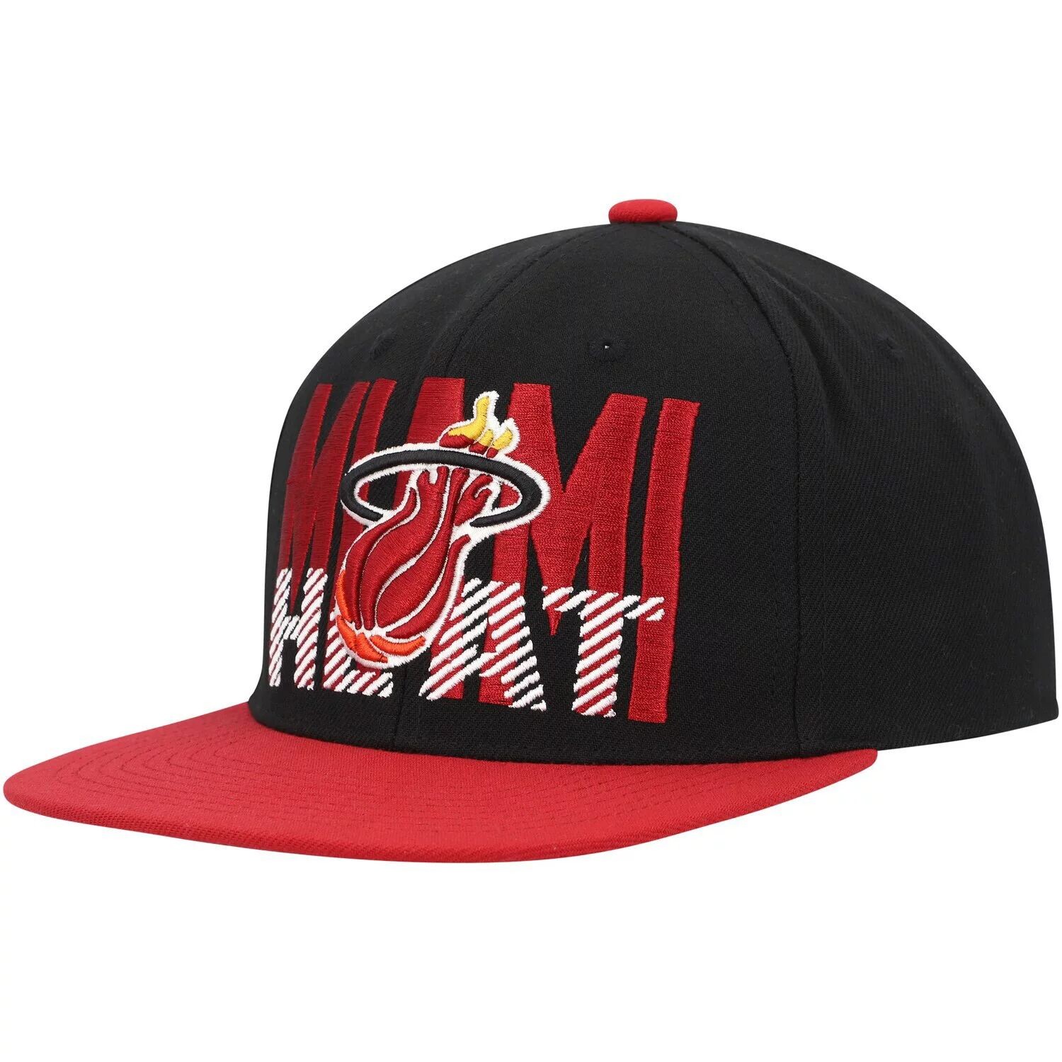 

Мужская черная мужская бейсболка Mitchell & Ness Miami Heat SOUL Cross Check Snapback
