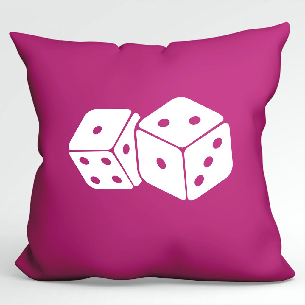 

Huuraa Pillow Cube Dice Декоративная подушка с наполнителем Размер 40x40 см Цвет фуксии с мотивом для всех поклонников Meiern Идея подарка для друзей и семьи Hellweg Druckerei