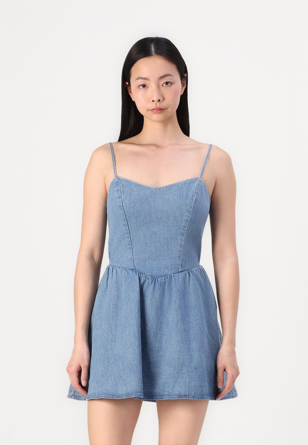 

Повседневное платье BARE CLEAN SHORT DRESS Hollister Co., цвет Light-Blue Denim
