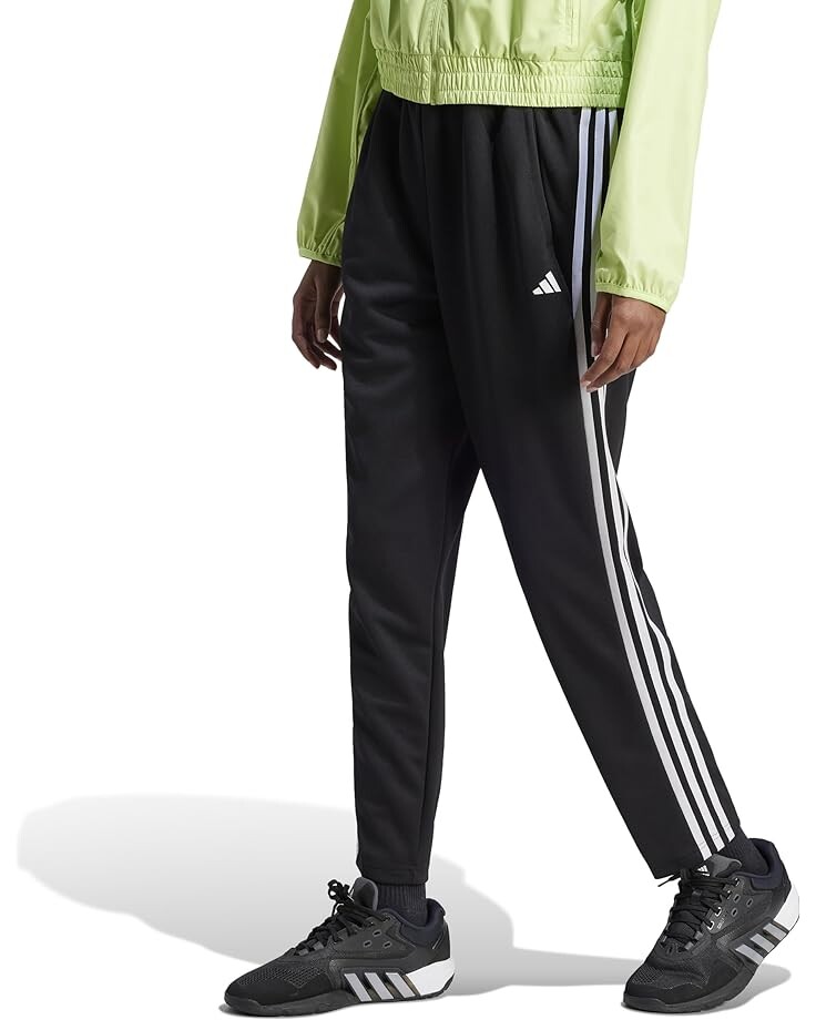 Брюки Adidas Aeroready Training Essentials 3-Stripes Pants, черный/белый — фото 2
