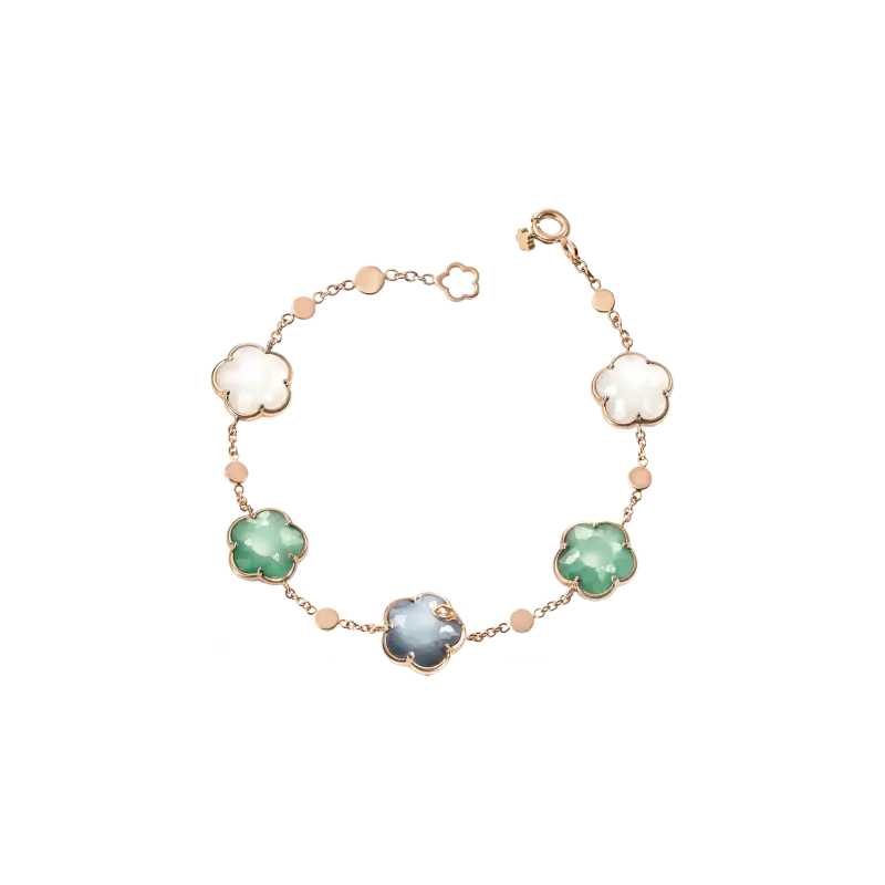 

Браслет petit joli lunare из розового золота с жемчужиной pearl of the moon, вставкой lunar garden, вставкой lunar night blue и бриллиантами - 16682r PASQUALE BRUNI