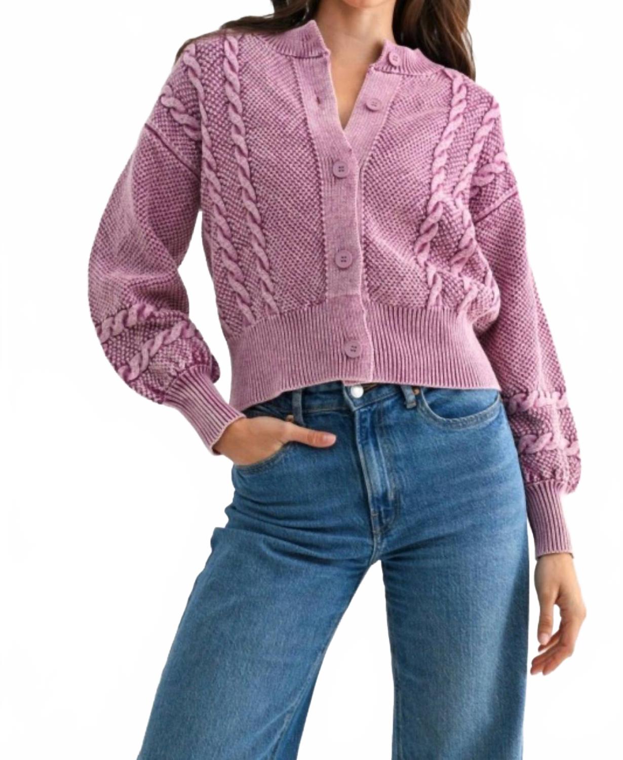 

Кардиган Rory Washed в ягодном цвете Camellia, berry