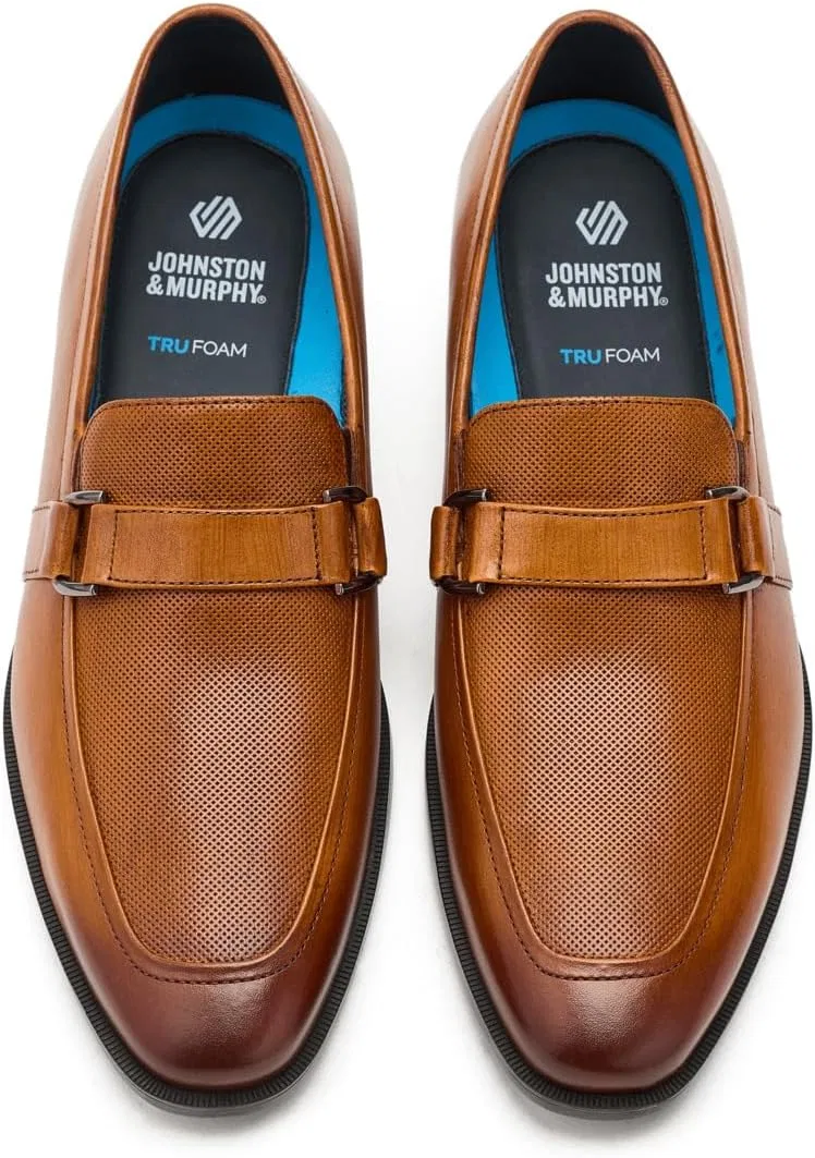 Лоферы с тиснением Johnston & Murphy, Tan Full Grain — фото 3