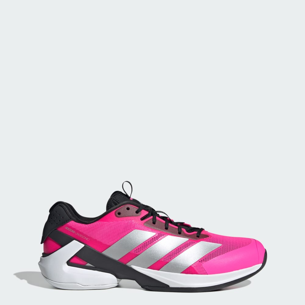 

Кроссовки Adidas adizero Ubersonic 5 Tennis Shoes, цвет Lucid Pink/Silver Metallic/Core Black