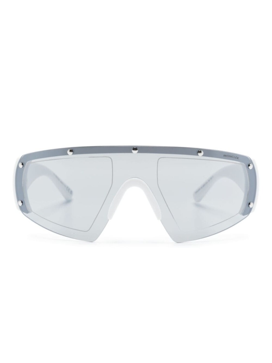 

Moncler Eyewear массивные солнцезащитные очки Cycliste с затемненными линзами, белый