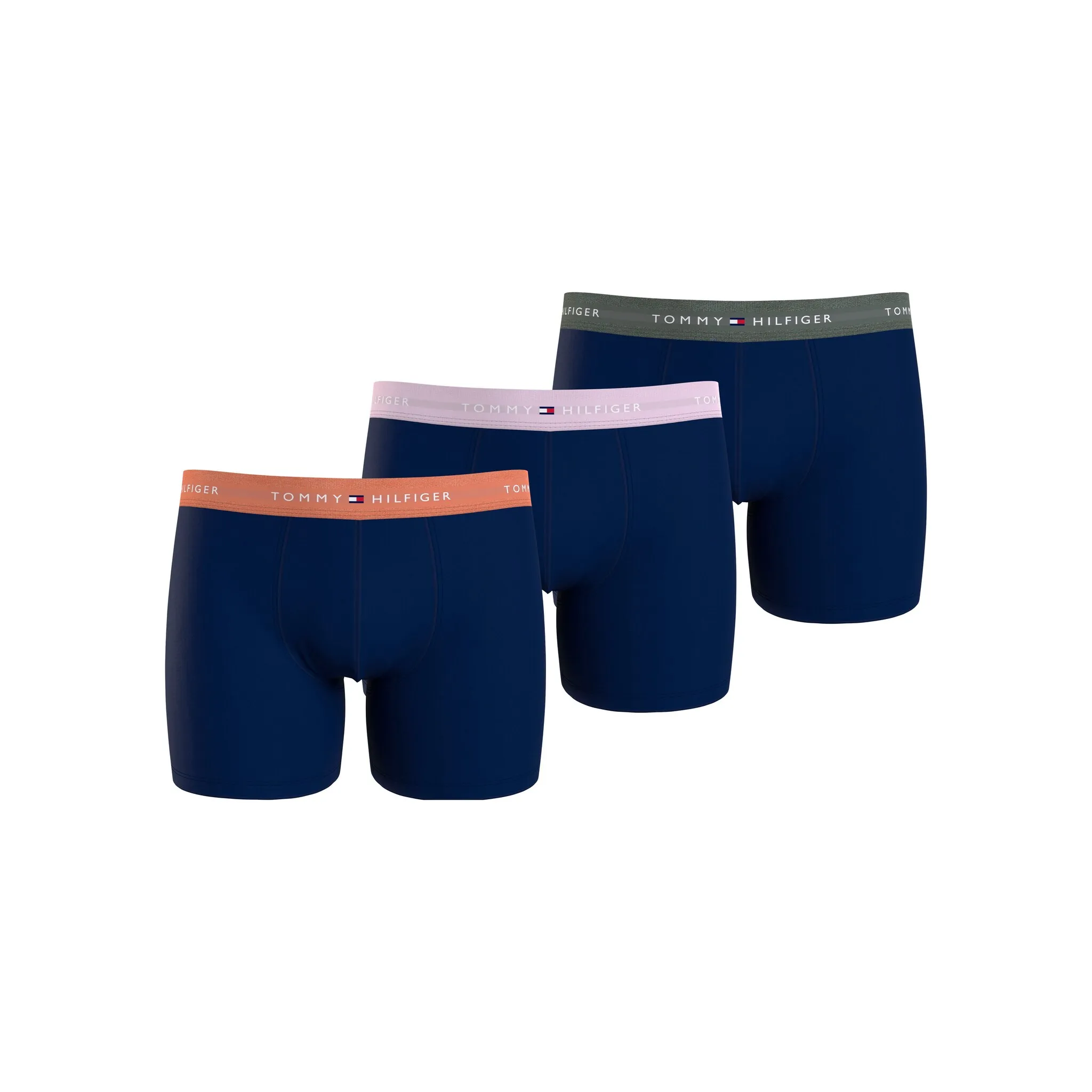 

Tommy Hilfiger Underwear Боксеры "3P BOXER BRIEF WB" (упаковка, 3 шт., 3 шт.), с поясом с логотипом, цвет Summer Sun/Pearly Pink/Stonewash