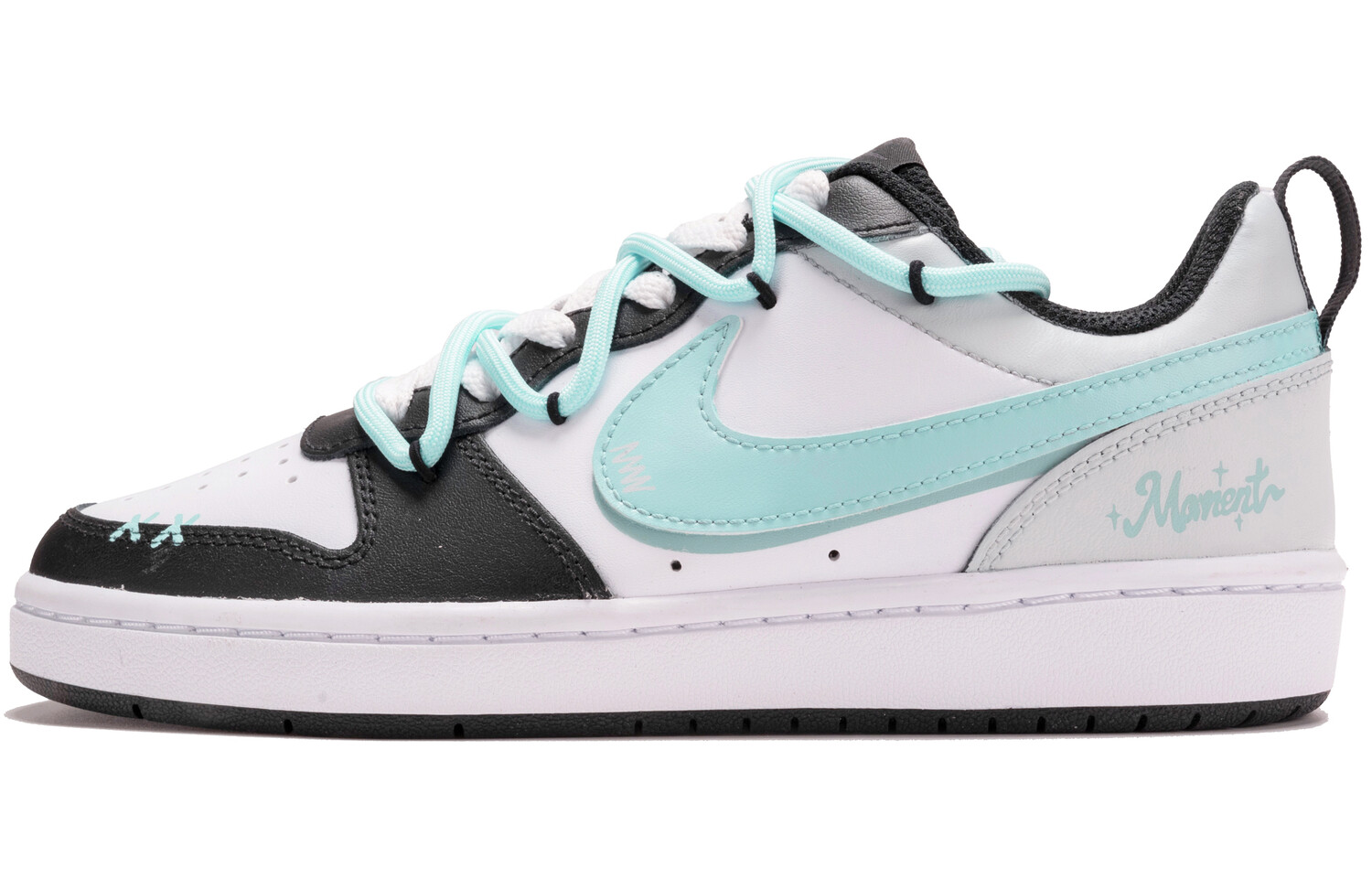 

Кроссовки Nike Court Borough Skateboarding Shoes Women's Low-top Gray, голубой, Синий, Кроссовки Nike Court Borough Skateboarding Shoes Women's Low-top Gray, голубой
