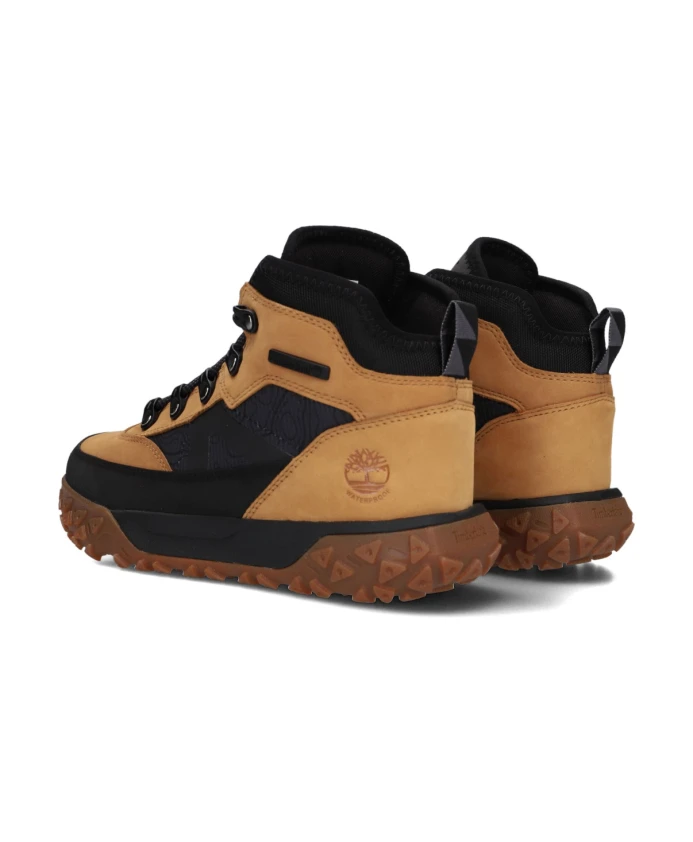 Мужские ботинки Timberland комбинированные на шнуровке, черный/коричневый — фото 3