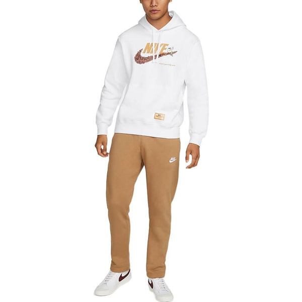 Толстовка Nike NSW Coffee Bean Graphic Hoodie 'White', белый — фото 3