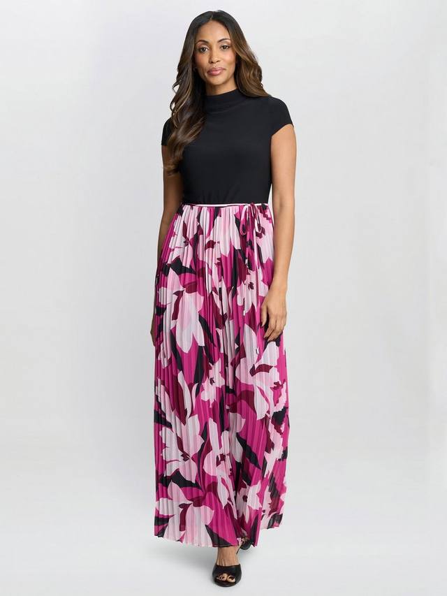 

Брючный комбинезон долорес в цветочек Gina Bacconi, цвет Black/Fuchsia